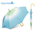 umbrella manufacturer china Gradient custom fancy wooden handle umbrella